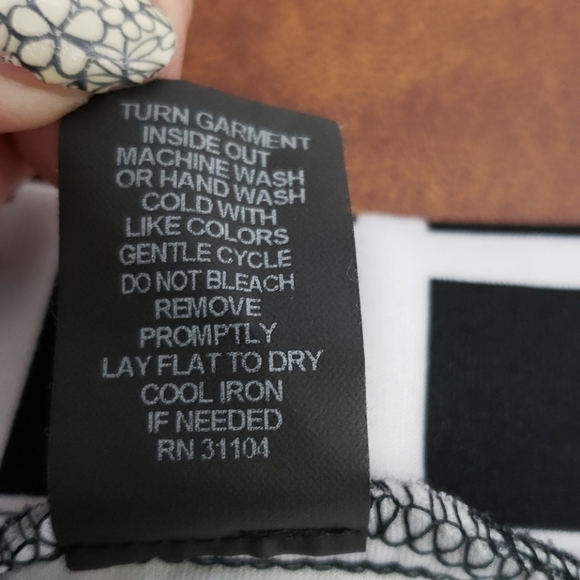 NEW Direction Window Pane Black & White Pants L - Picture 5 of 12